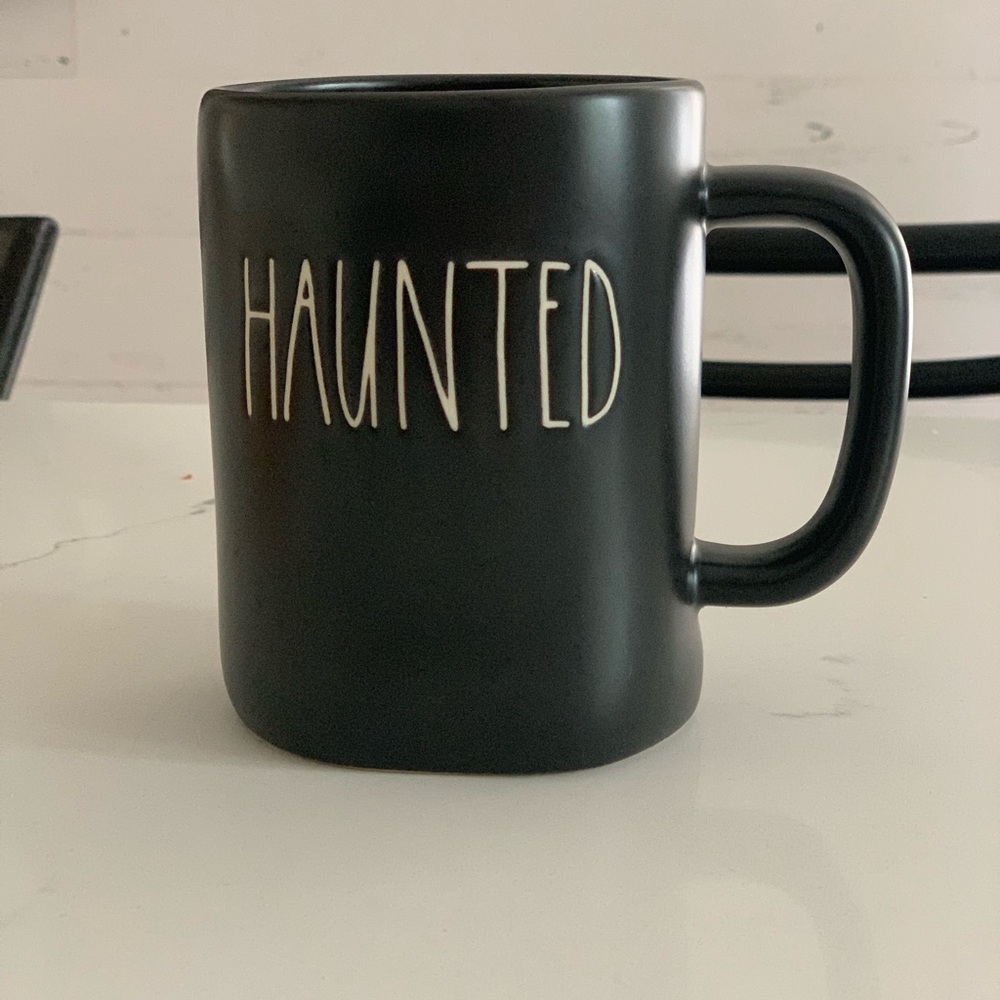 Rae Dunn HAUNTED Black Mug